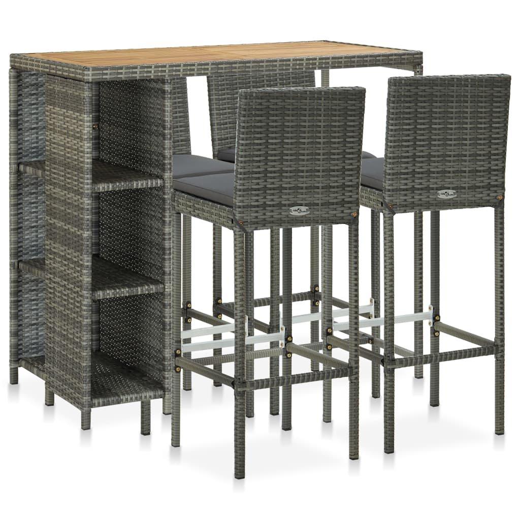 VidaXL Gartenbar-set poly-rattan  