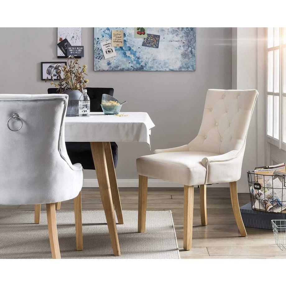 mutoni Esszimmerstuhl Bluvant creme (2er-Set)  