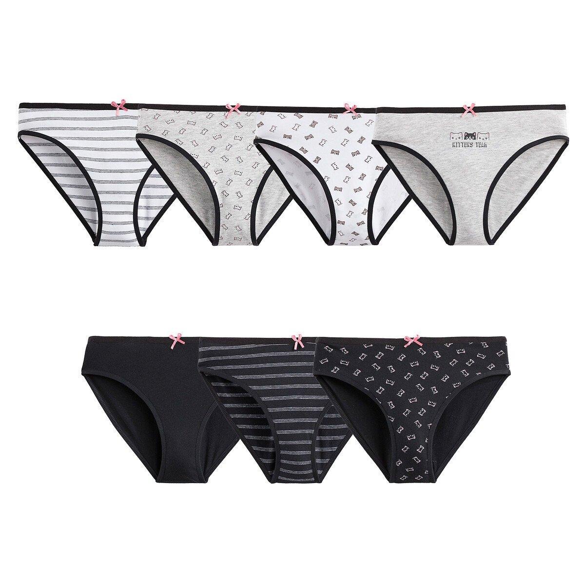 Image of 7er-pack Slips Katze Mädchen Grau 158/164