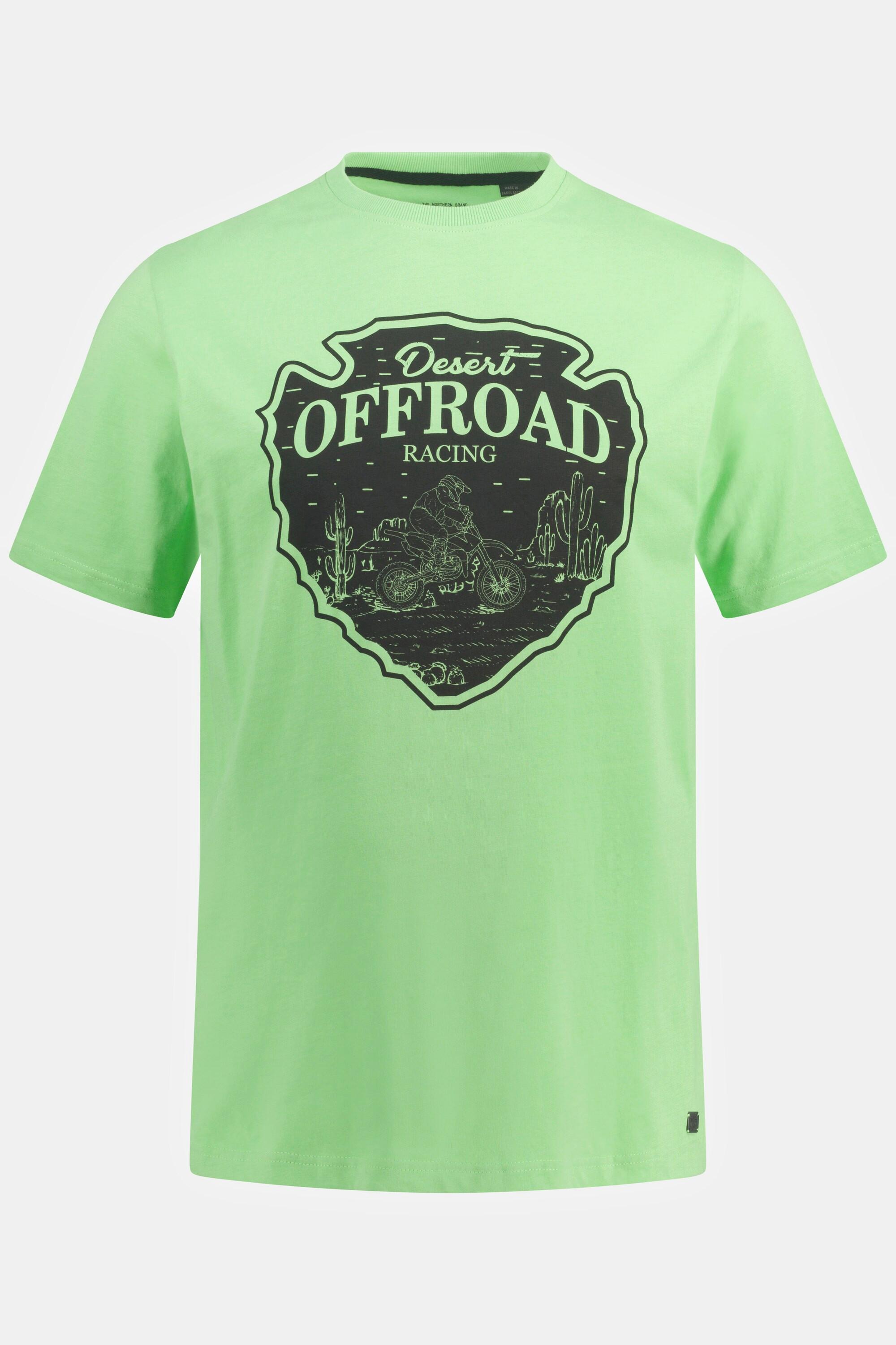 JP1880  T-shirt con stampa "Offroad", scollo a girocollo e mezze maniche 