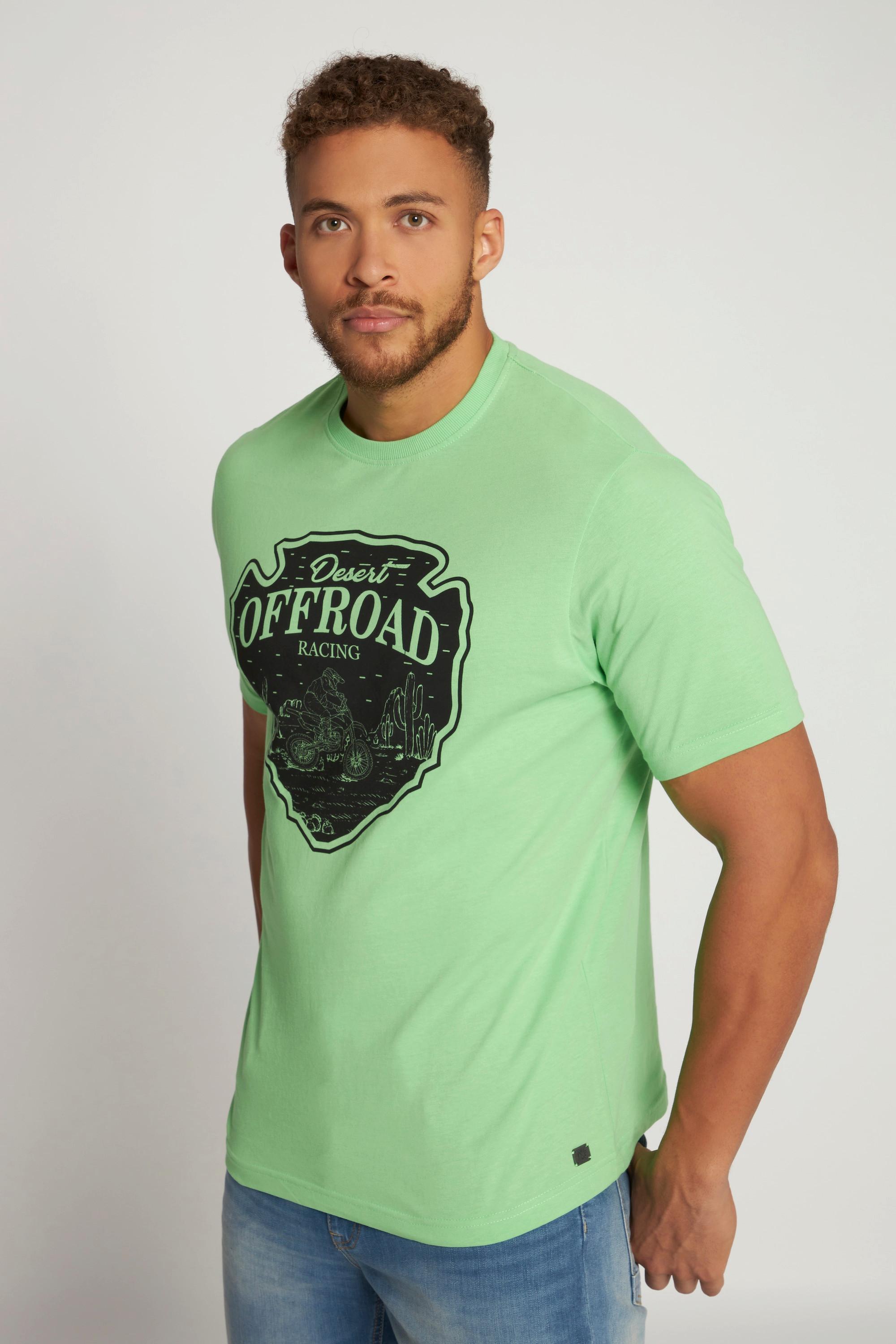 JP1880  T-shirt con stampa "Offroad", scollo a girocollo e mezze maniche 