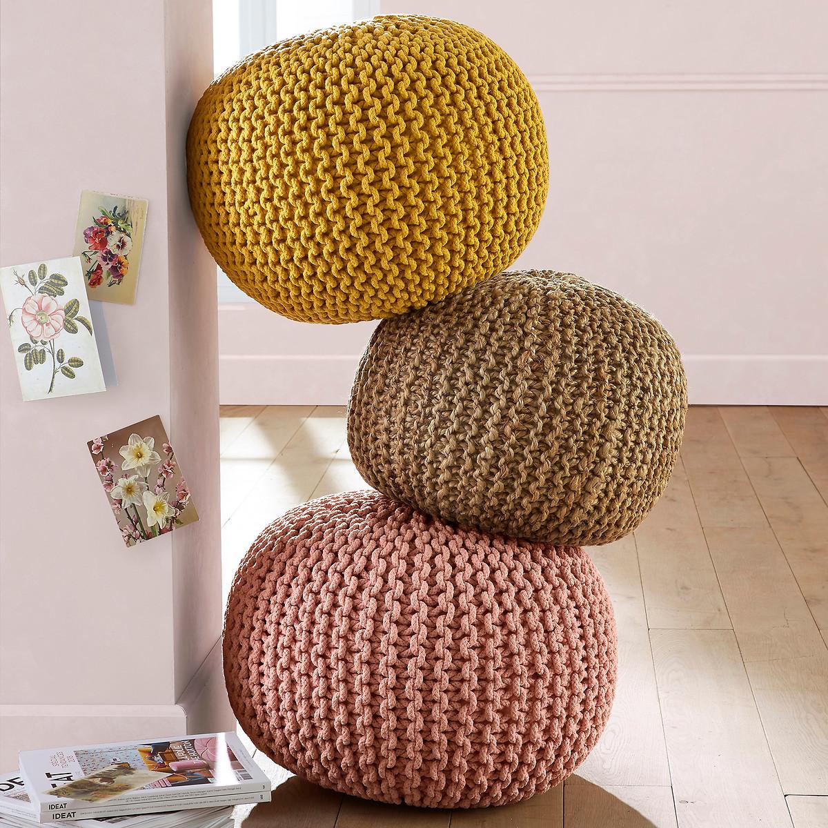 La Redoute Intérieurs Pouf rond tressé  