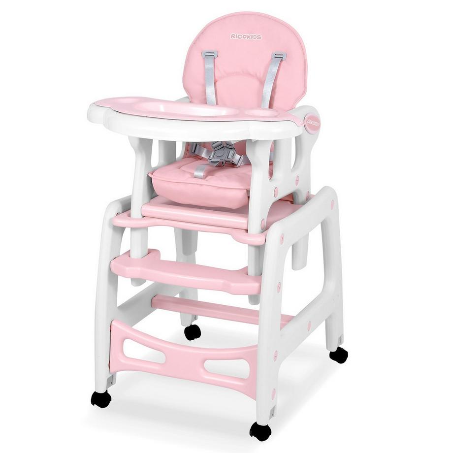 B2X  Multifunktionaler 5-in-1-Esszimmerstuhl Sinco, Pink 