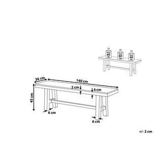 Beliani Banc de jardin en Acacia Industriel SCANIA  