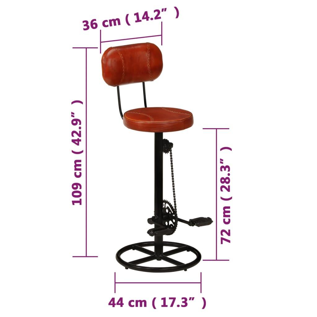 VidaXL Tabouret de bar cuir  