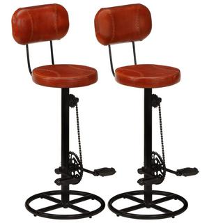 VidaXL Tabouret de bar cuir  