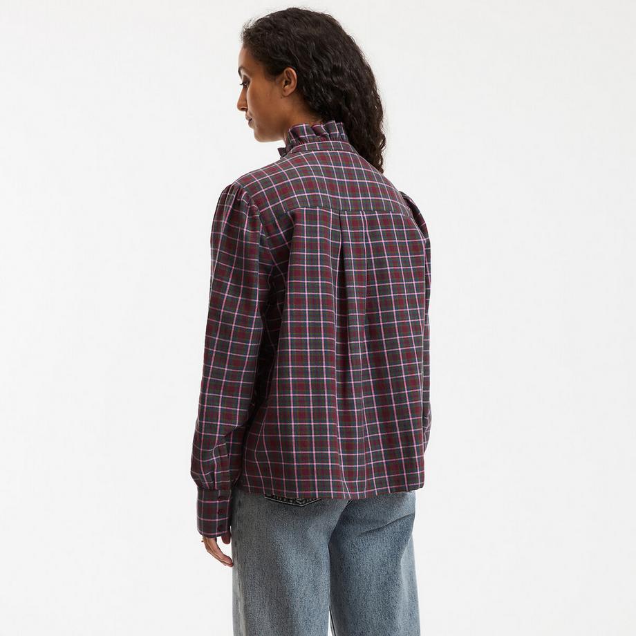 La Redoute Collections Kariertes Hemd Viktorianischer Kragen  