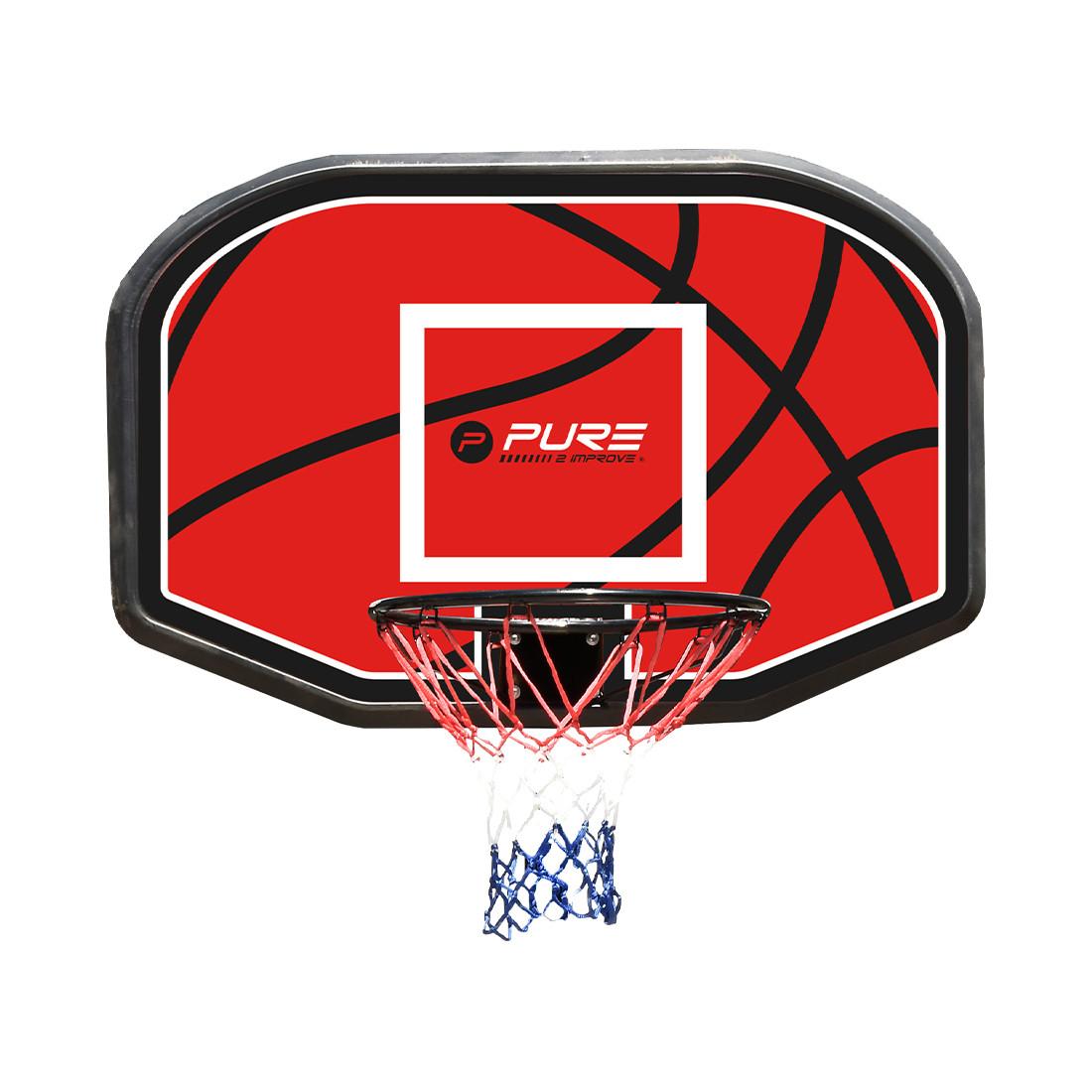 Pure2Improve  Basketballrückwand mit Korb 110x72cm 