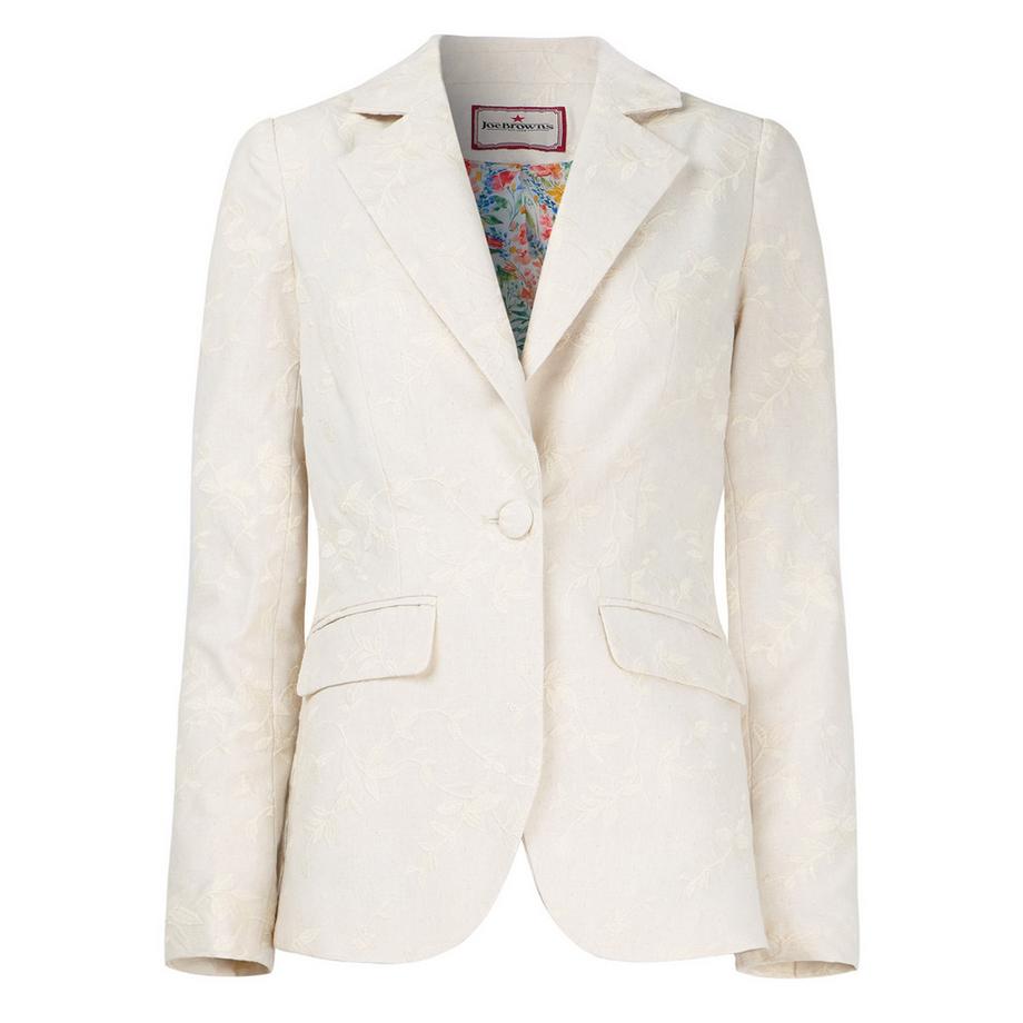 Joe Browns Giacca In Misto Lino Con Ricamo Floreale  