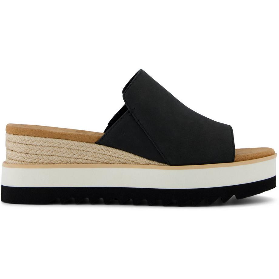 Mules compensées cuir diana