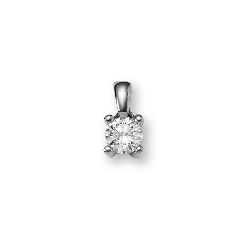 Image of MUAU Schmuck Anhänger 4-Griff-Fassung Diamant 0.25ct. Weissgold 750 - ONE SIZE