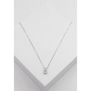 MUAU Schmuck  Anhänger 4-Griff-Fassung Diamant 0.25ct. Weissgold 750 