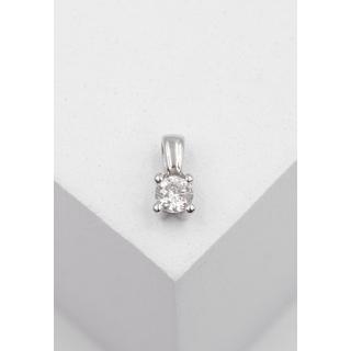 MUAU Schmuck  Anhänger 4-Griff-Fassung Diamant 0.25ct. Weissgold 750 