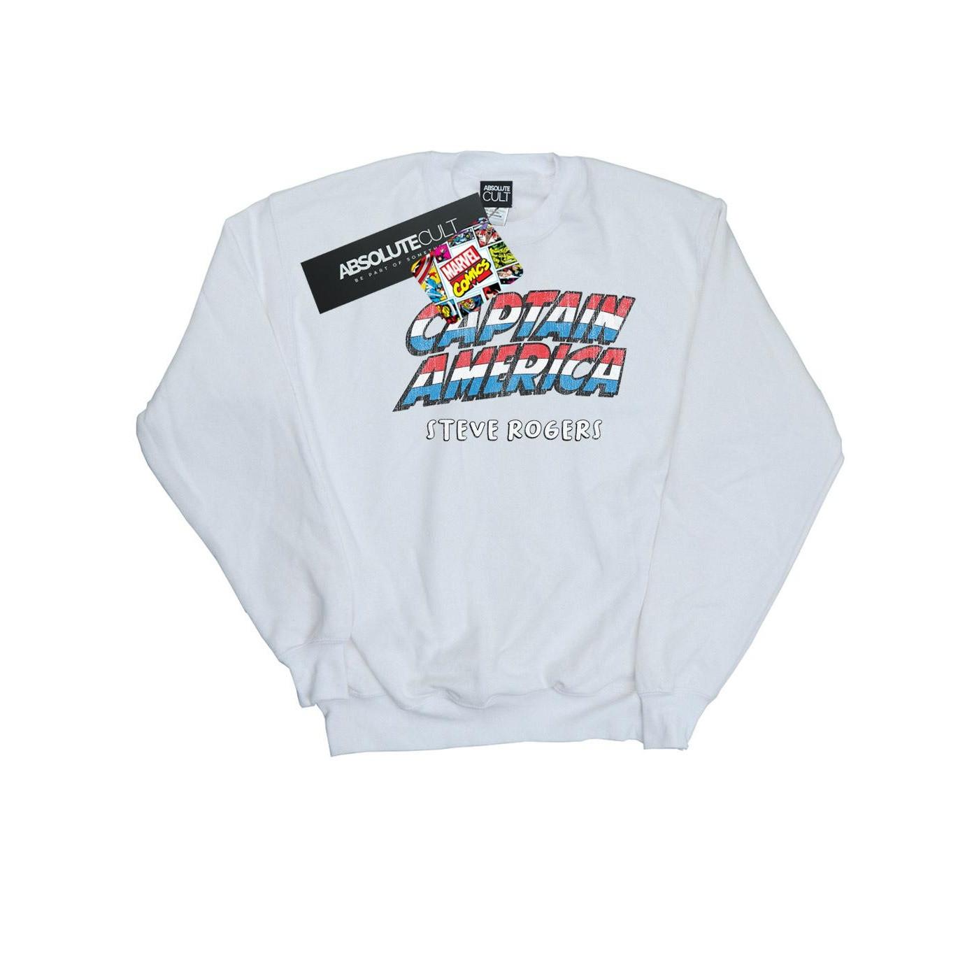 Image of Captain America Aka Steve Rogers Sweatshirt Mädchen Weiss 116
