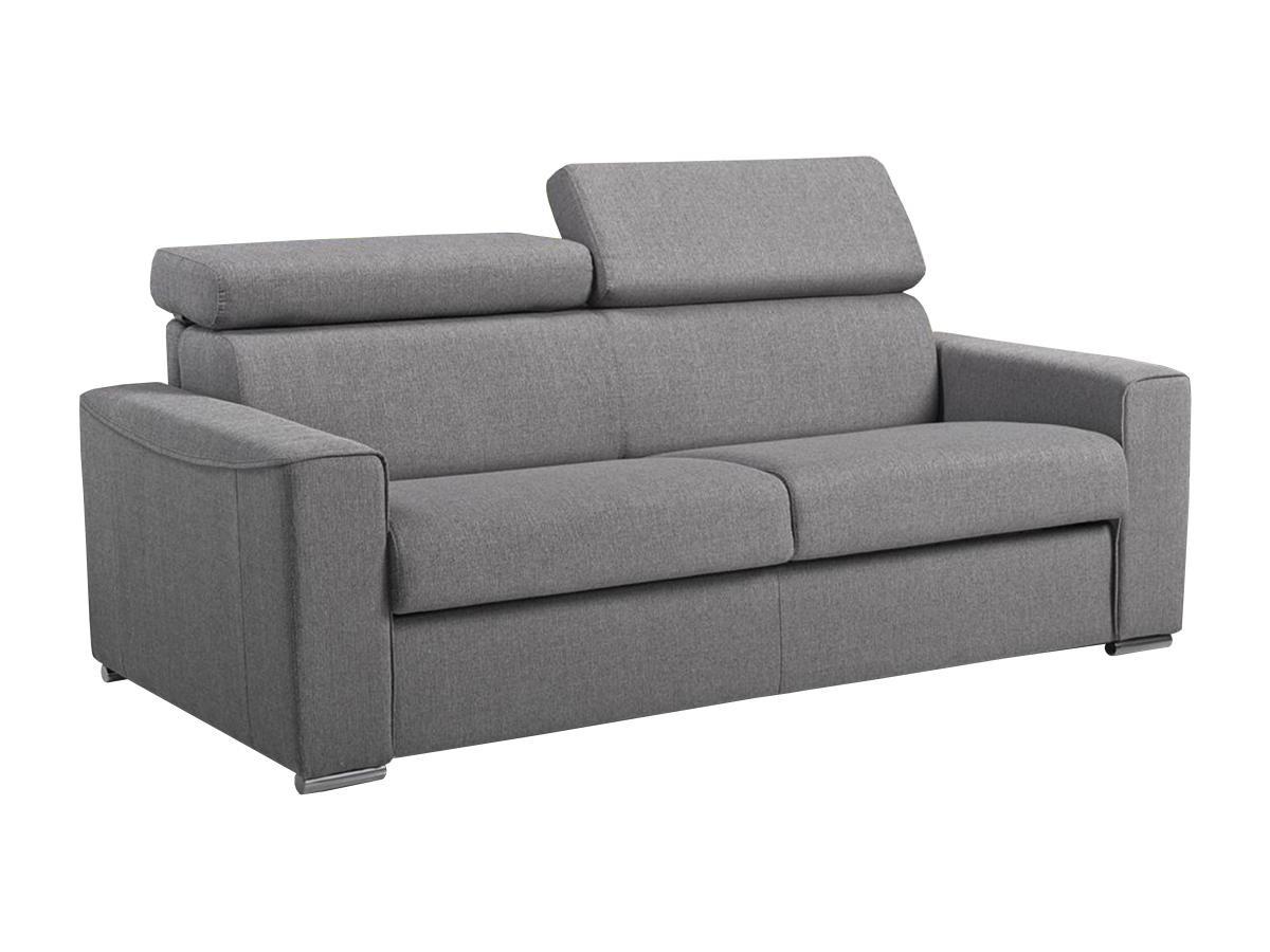 LINEA SOFA Divano letto a ribalta 3 posti in tessuto Grigio Materasso larghezza 1Spessore VIZIR  