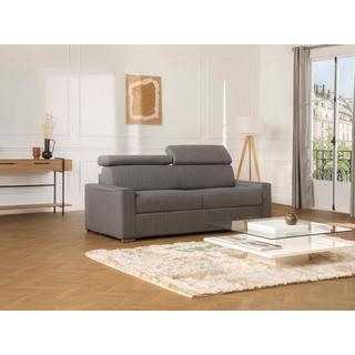 LINEA SOFA Divano letto a ribalta 3 posti in tessuto Grigio Materasso larghezza 1Spessore VIZIR  