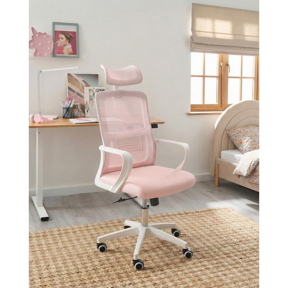 Beliani Chaise de bureau en Tissu maillé  MONARCH  