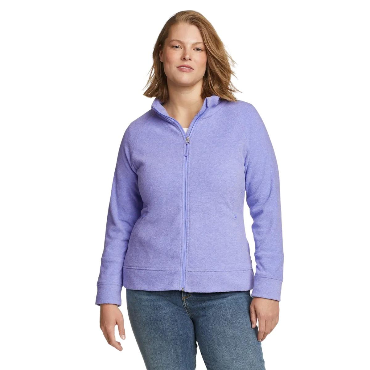 Image of Quest Fleecejacke Durchgehender Reißverschluss Unisex Viola M