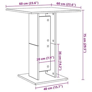 VidaXL Table de bistro bois d'ingénierie  