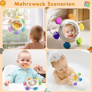 Activity-board  Saugnapf Spielzeug Baby 3 Stück sensorische Spinner Spielzeug für Baby Spinnerei Spielzeug 