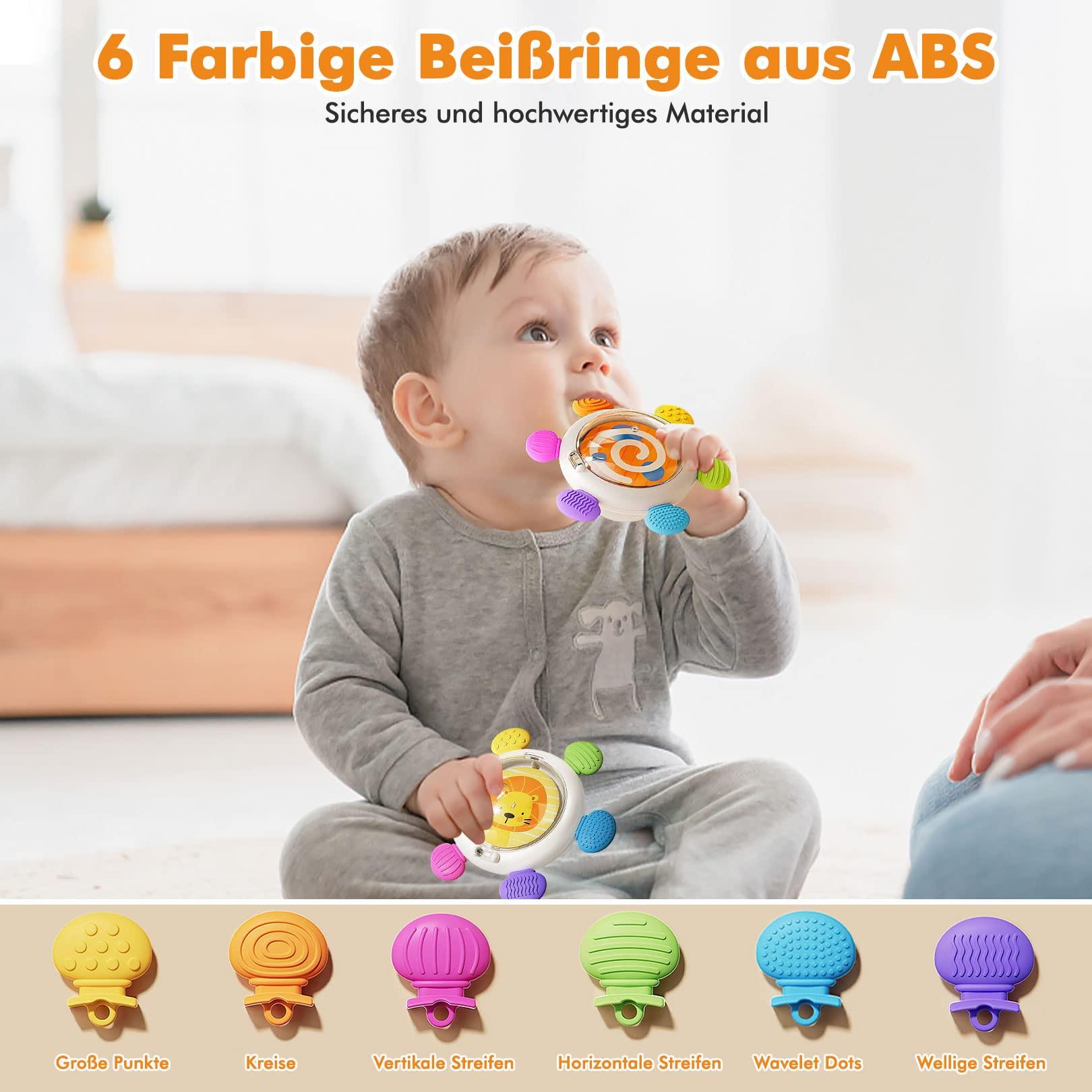 Activity-board  Saugnapf Spielzeug Baby 3 Stück sensorische Spinner Spielzeug für Baby Spinnerei Spielzeug 