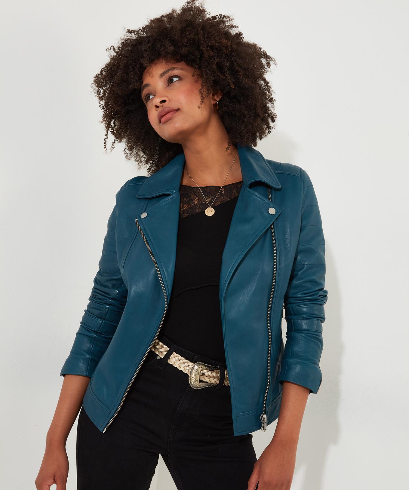 Joe Browns  Veste Moto Cuir Asymétrique 