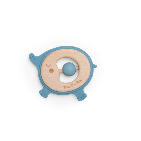 Moulin Roty  Rassel aus Holz und Silikon Elefant, Sous mon Baobab 