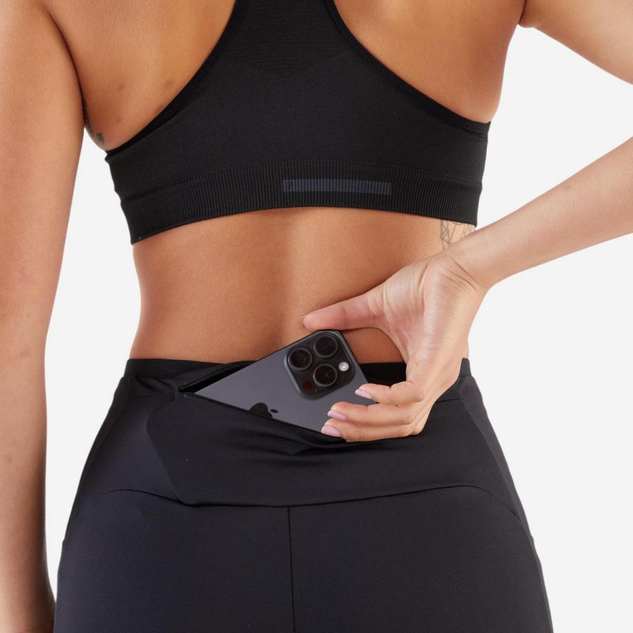 KIPRUN  Leggings running donna con tasche poliestere 
