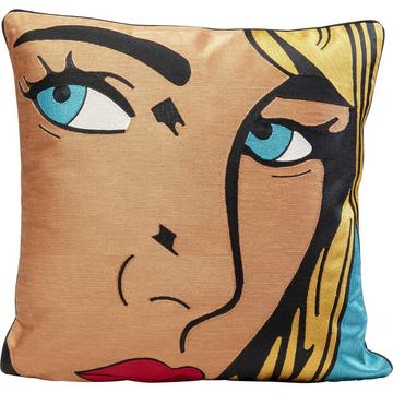 Coussin Comic Lady 50x50