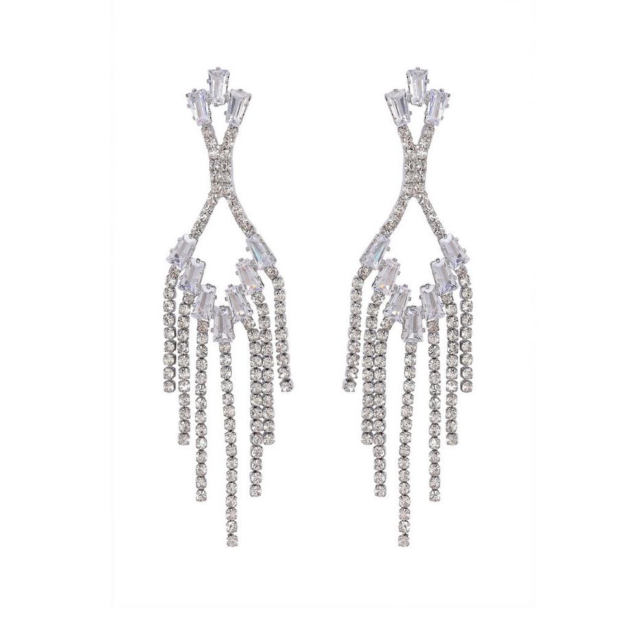 Elegante Funkelnde Kette-Ohrringe