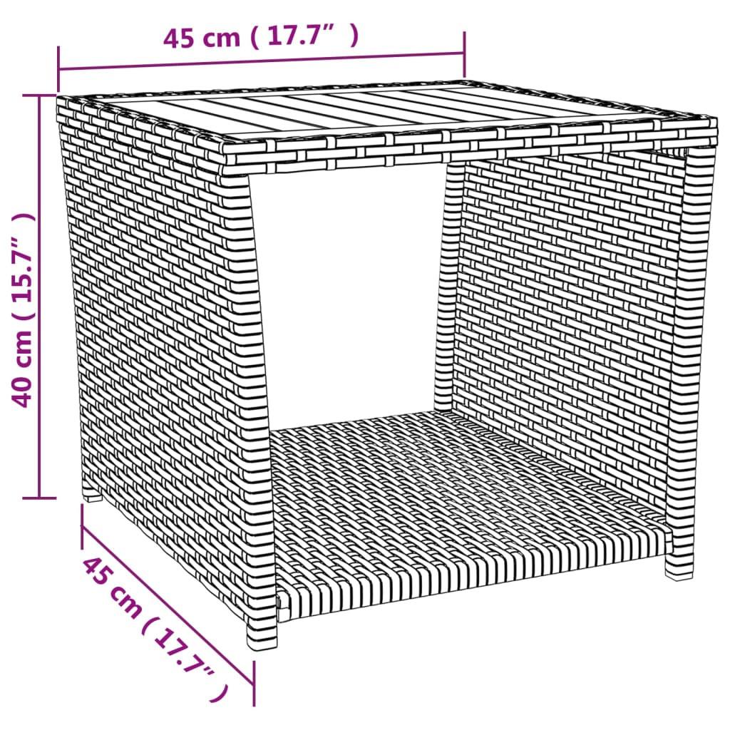 VidaXL Table à thé rotin synthétique  