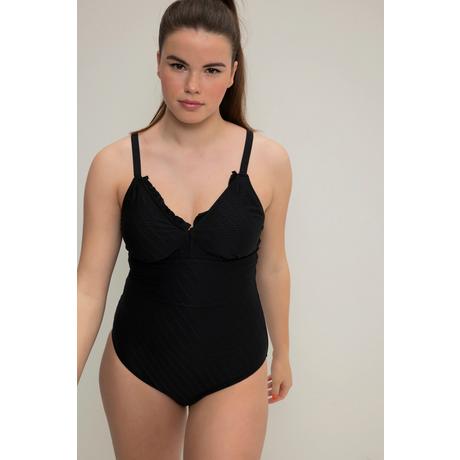 Studio Untold  Maillot de bain à bonnets souples et amovibles, matière ondulée et décolleté en forme de cœur 