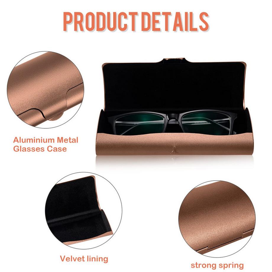 Only-bags.store Etui à lunettes rigide en aluminium  