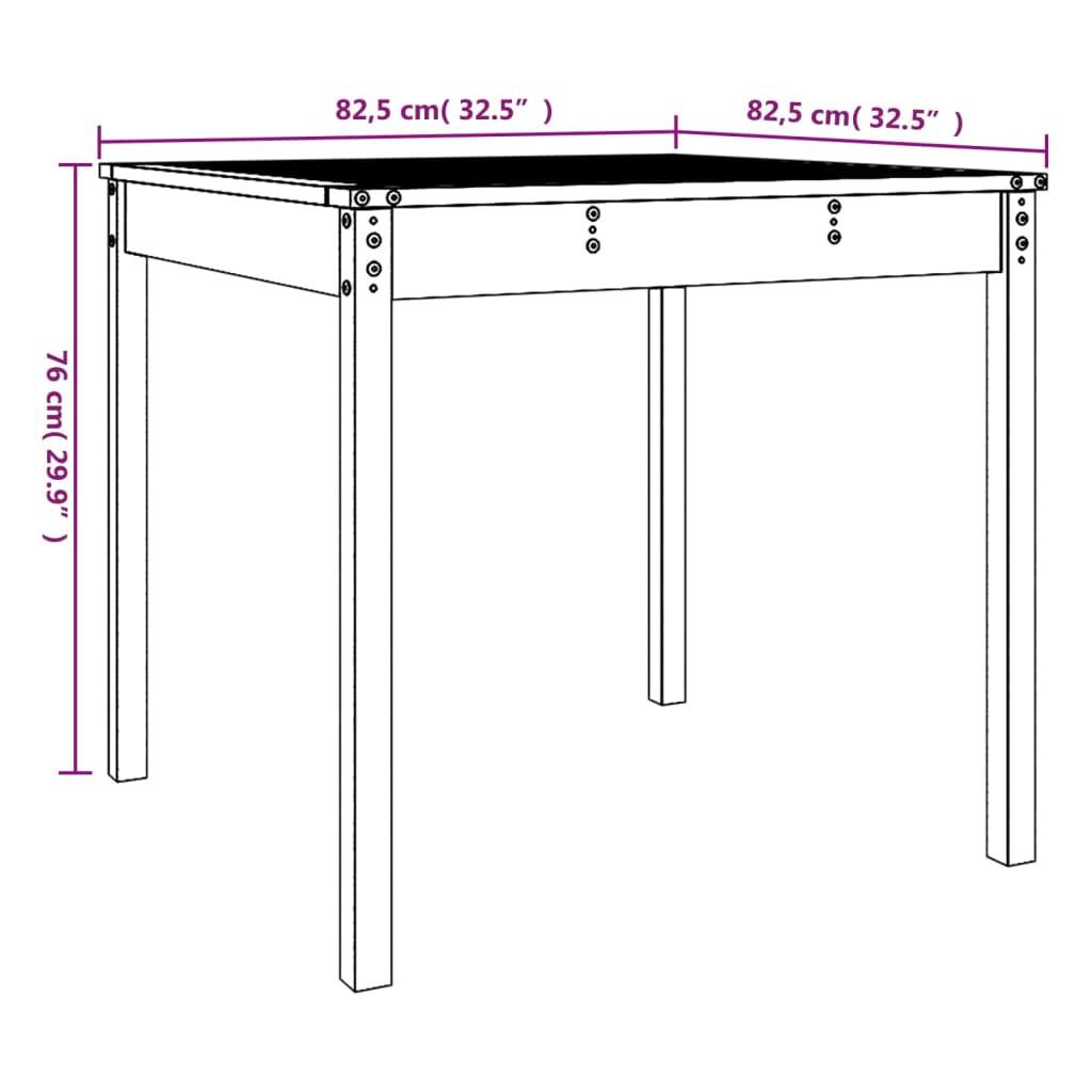 VidaXL Table de jardin bois de pin  