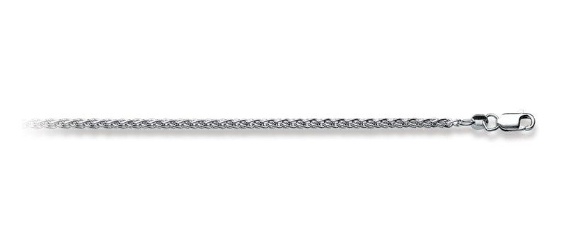 Image of Collier Zopf Weissgold 750, 2.5mm, 50cm Unisex Silber 50 CM