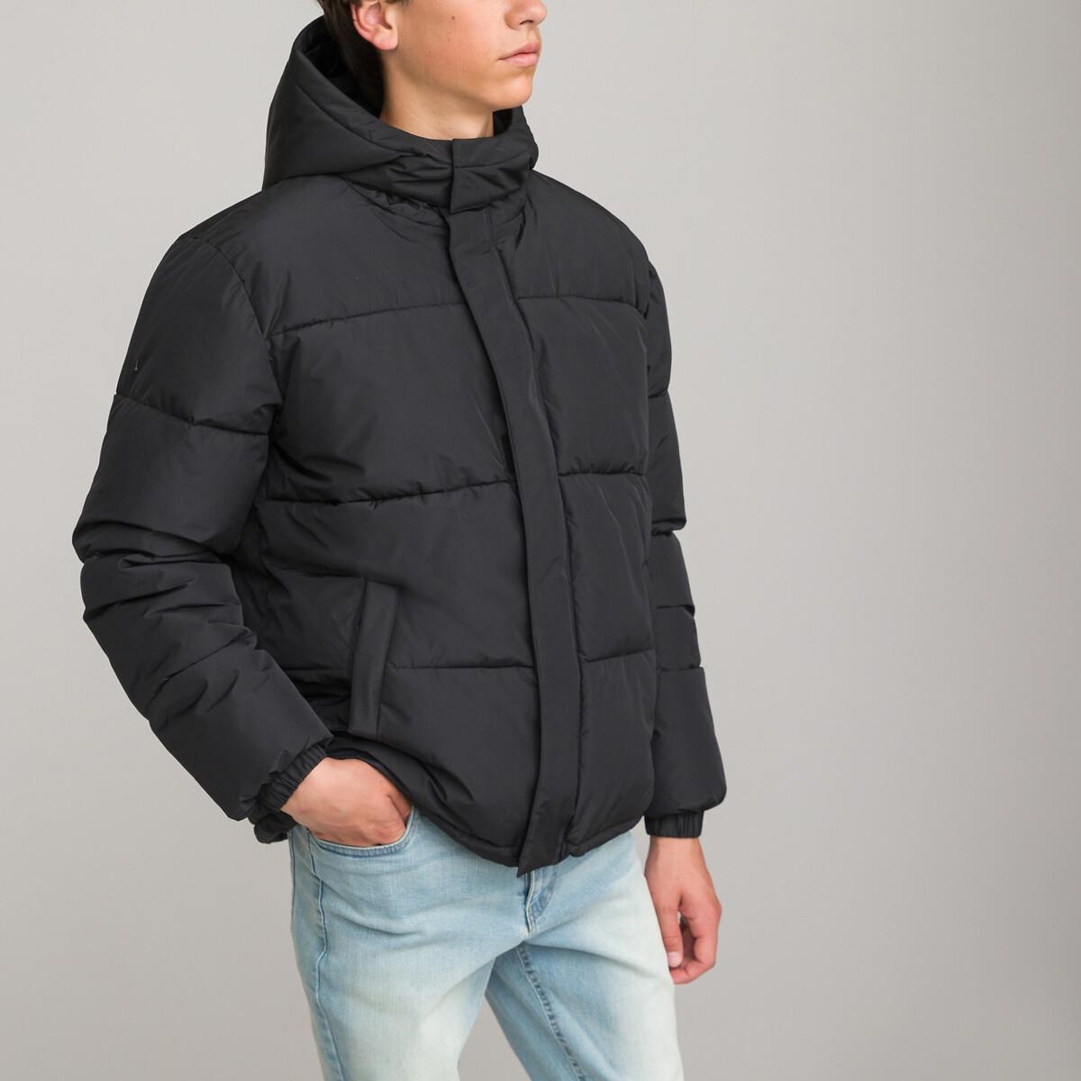 Image of Gesteppte Winterjacke Mit Kapuze Jungen Schwarz XXS