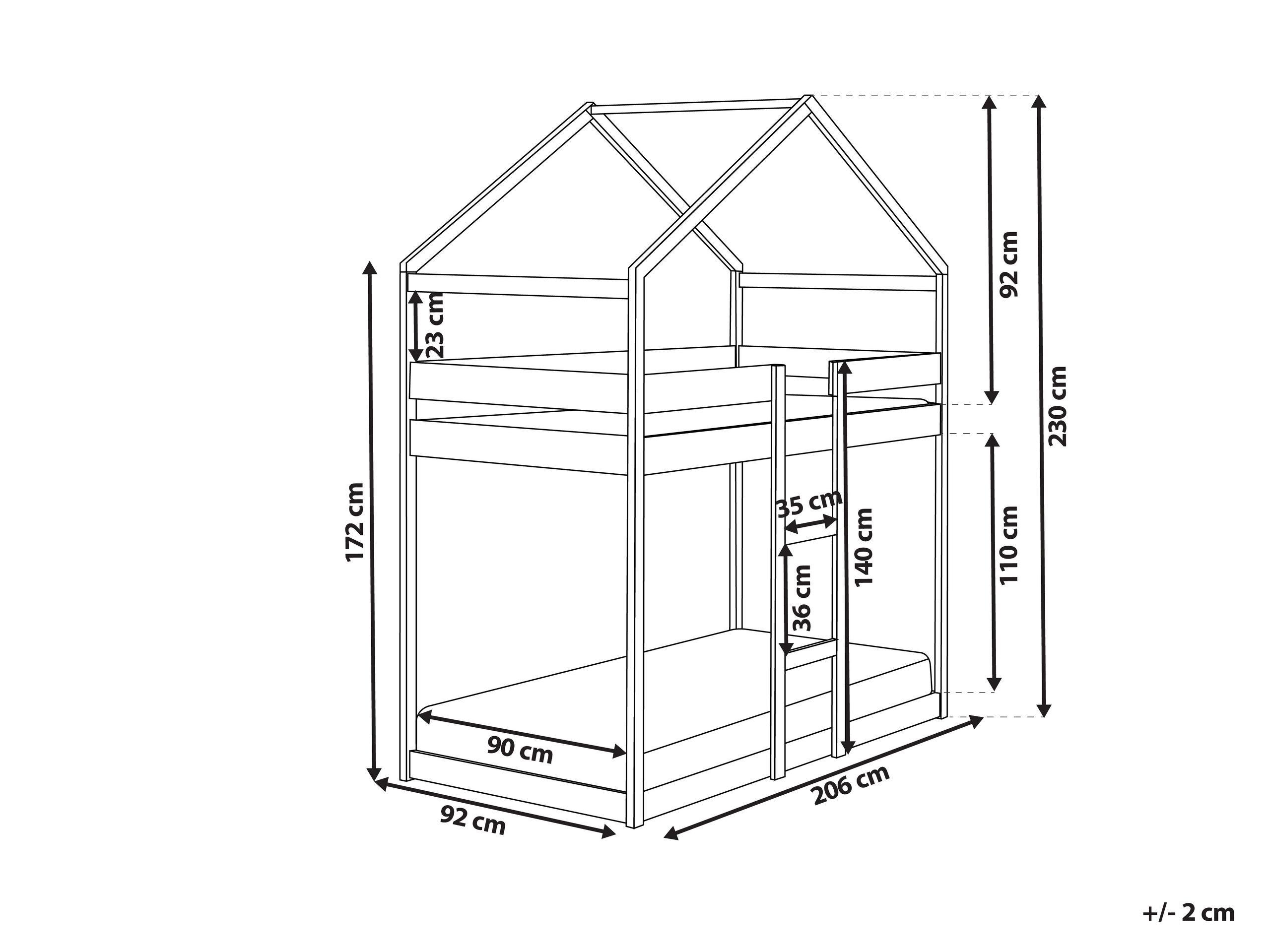 Beliani Letto a castello en Legno di pino Scandinavo LABATUT  