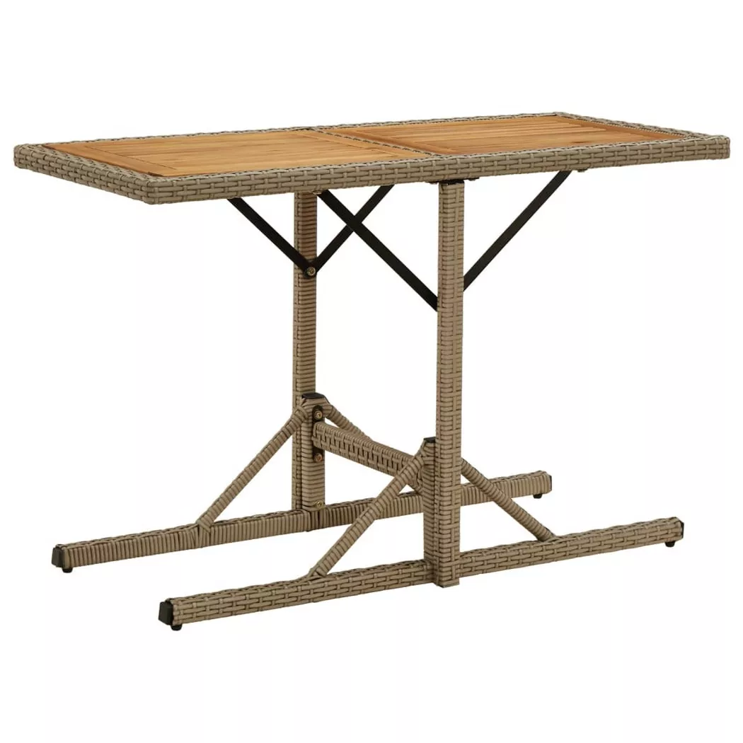 VidaXL - Table d'extérieur rotin synthétique, One Size, Beige