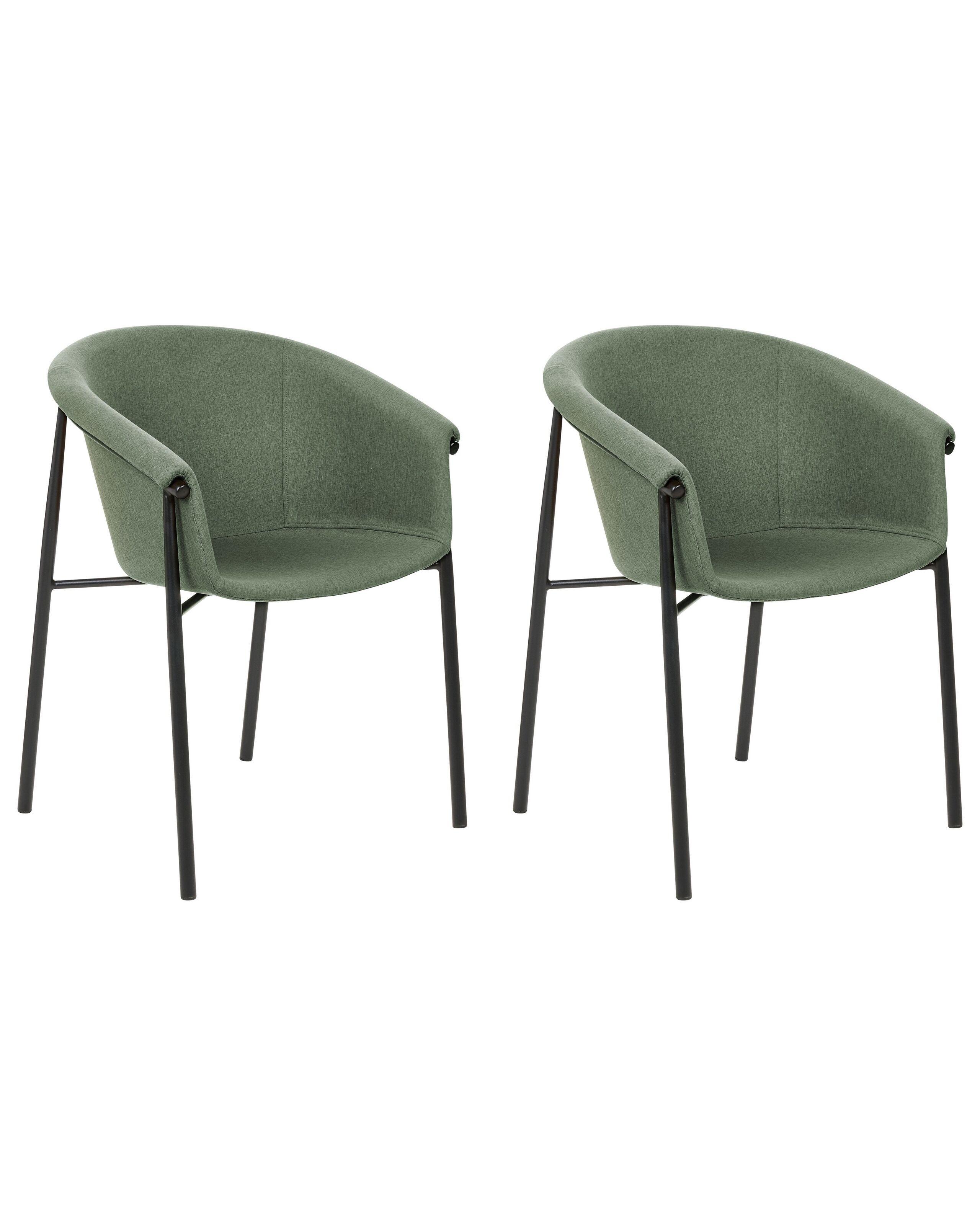 Beliani Lot de 2 chaises en Polyester Moderne AMES  