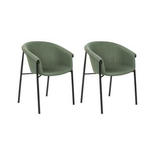 Beliani Lot de 2 chaises en Polyester Moderne AMES  