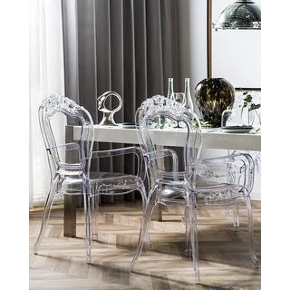 Beliani Lot de 2 chaises en Polycarbonate Moderne VERMONT  