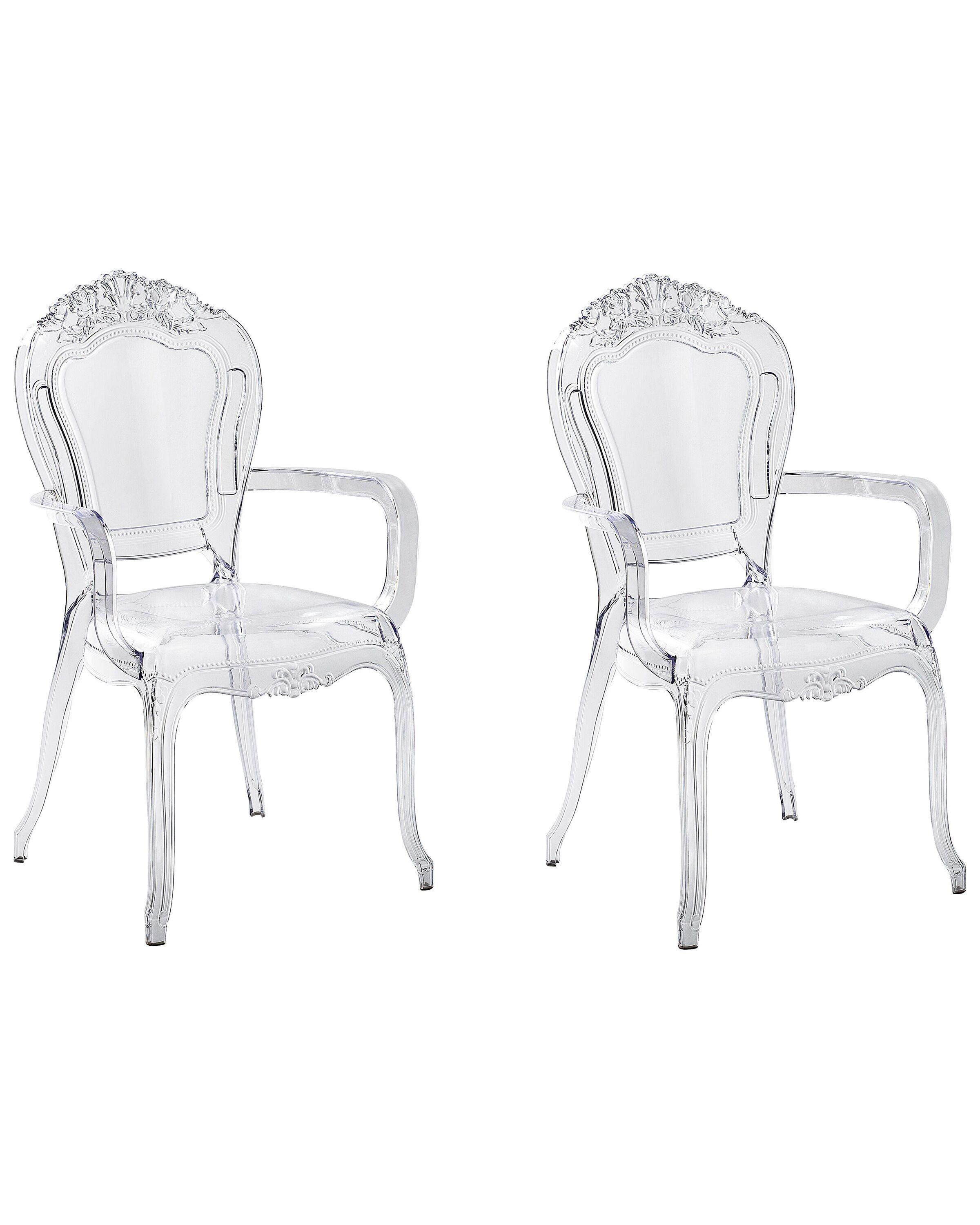 Beliani Lot de 2 chaises en Polycarbonate Moderne VERMONT  