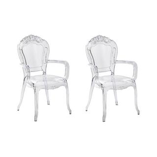 Beliani Lot de 2 chaises en Polycarbonate Moderne VERMONT  