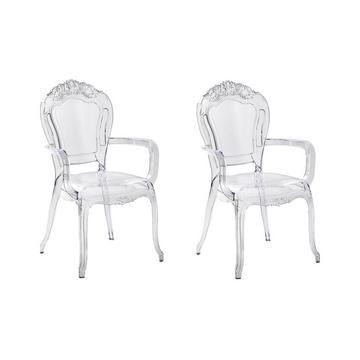 Lot de 2 chaises en Polycarbonate Moderne VERMONT