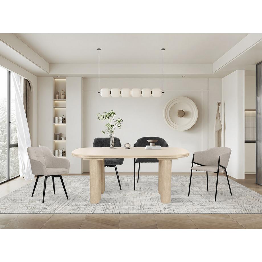 mutoni Poltrona Serez grigio scuro (set di 2)  