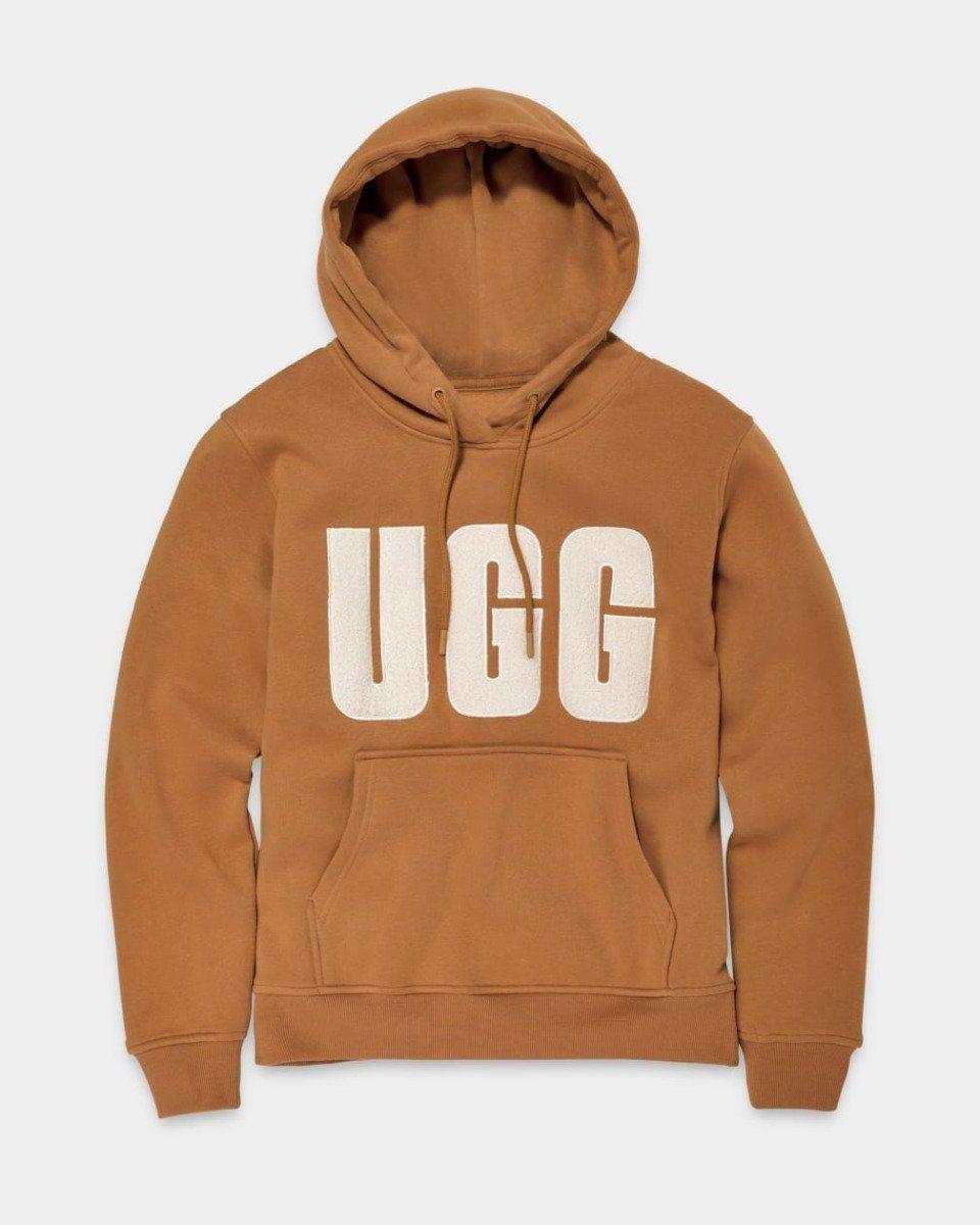 UGG  W REY UGGFLUFF LOGO HOODIE-XS 