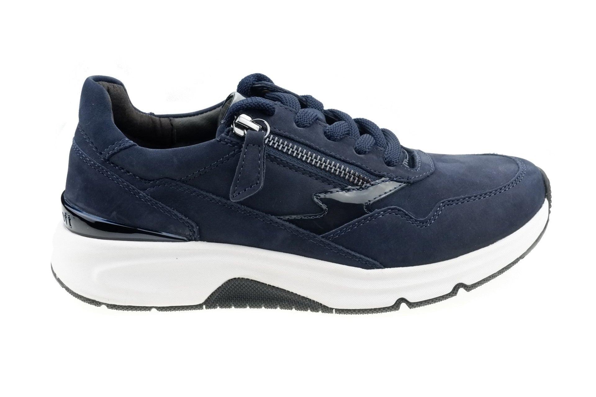 Image of Nubuk Wandersneaker Damen Blau 37