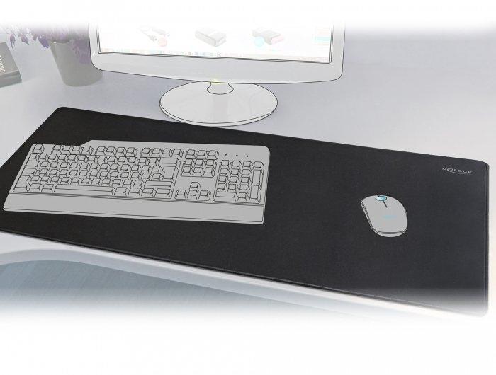 DeLock  12027 Mauspad Gaming-Mauspad Schwarz 
