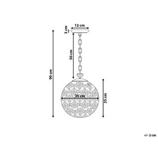 Beliani Hängeleuchte aus Metall Glamourös VOLTA  