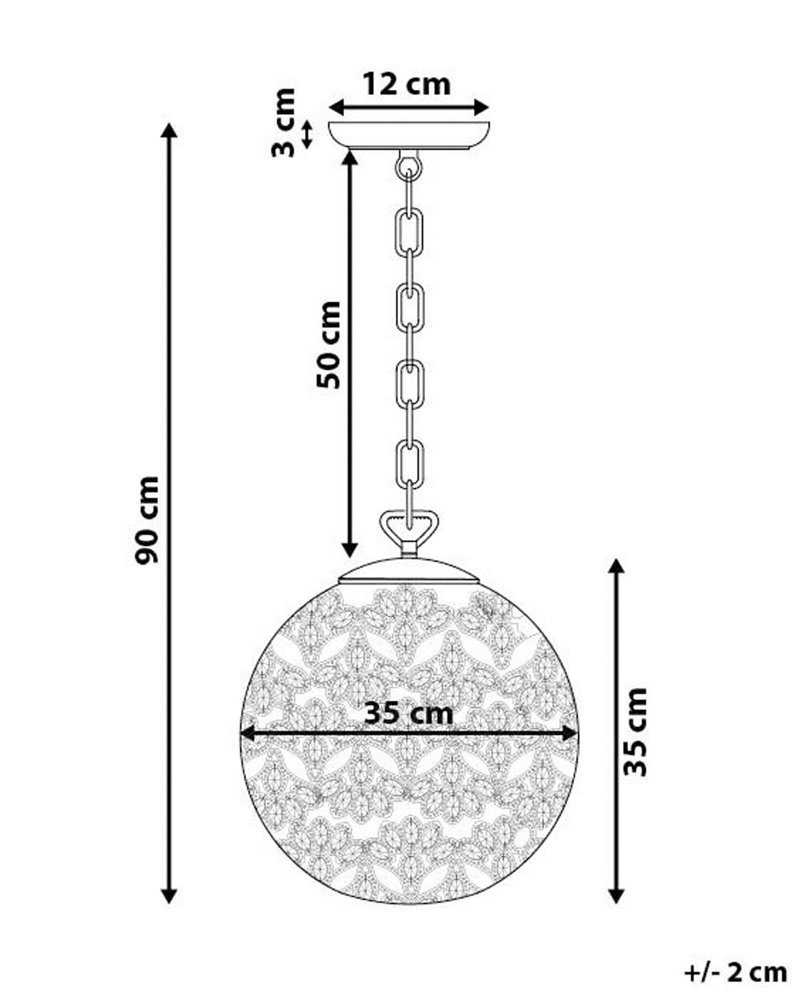 Beliani Lampe suspension en Métal Glamour VOLTA  